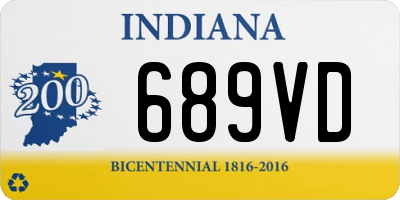 IN license plate 689VD