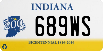 IN license plate 689WS