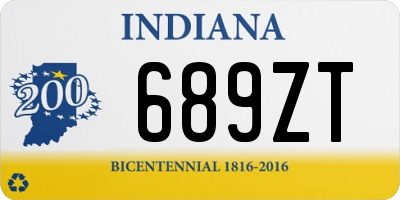 IN license plate 689ZT