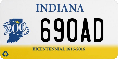 IN license plate 690AD