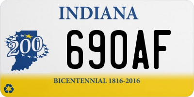 IN license plate 690AF