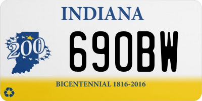 IN license plate 690BW