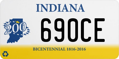 IN license plate 690CE