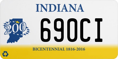 IN license plate 690CI