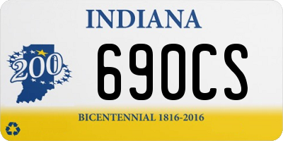 IN license plate 690CS