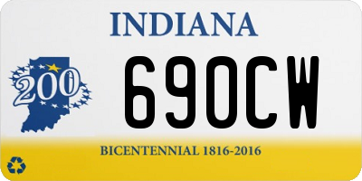 IN license plate 690CW