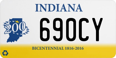 IN license plate 690CY