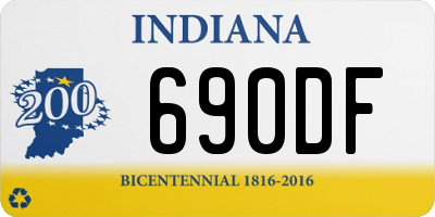 IN license plate 690DF