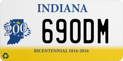 IN license plate 690DM