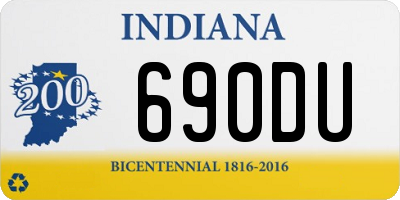 IN license plate 690DU