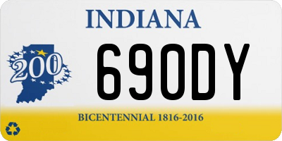 IN license plate 690DY