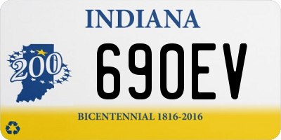 IN license plate 690EV