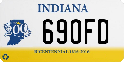 IN license plate 690FD
