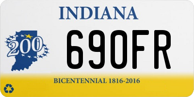 IN license plate 690FR