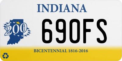 IN license plate 690FS