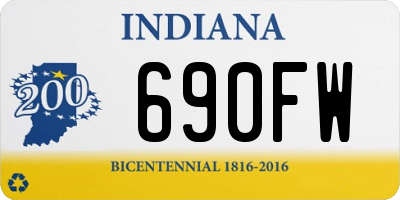 IN license plate 690FW