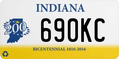 IN license plate 690KC