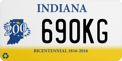 IN license plate 690KG