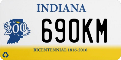 IN license plate 690KM