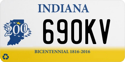 IN license plate 690KV