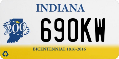IN license plate 690KW