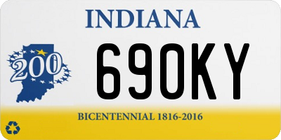 IN license plate 690KY