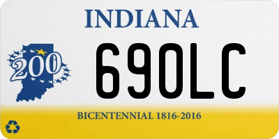 IN license plate 690LC