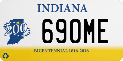 IN license plate 690ME