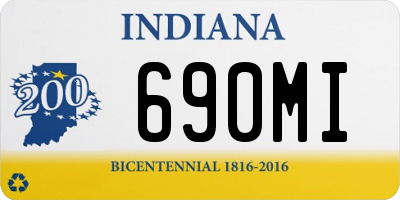 IN license plate 690MI