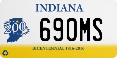IN license plate 690MS