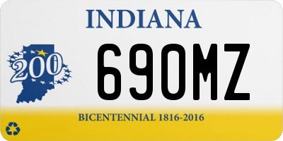 IN license plate 690MZ