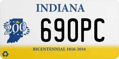 IN license plate 690PC