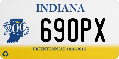 IN license plate 690PX
