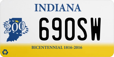 IN license plate 690SW