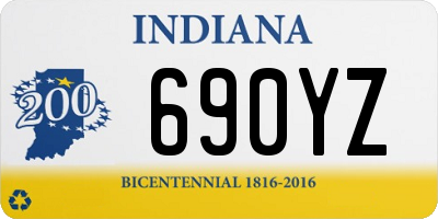 IN license plate 690YZ