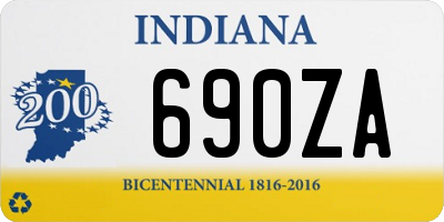 IN license plate 690ZA