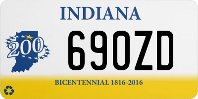 IN license plate 690ZD