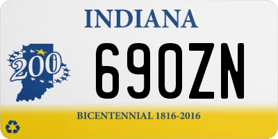 IN license plate 690ZN