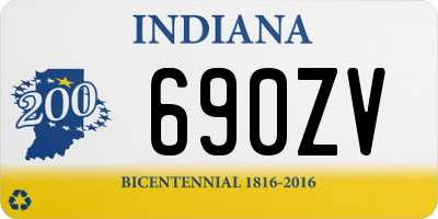 IN license plate 690ZV