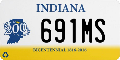 IN license plate 691MS