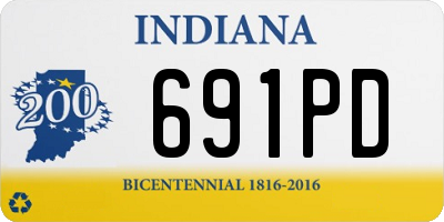 IN license plate 691PD