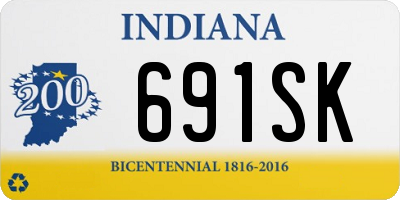 IN license plate 691SK