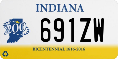 IN license plate 691ZW