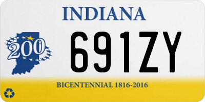 IN license plate 691ZY