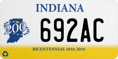 IN license plate 692AC