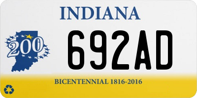 IN license plate 692AD