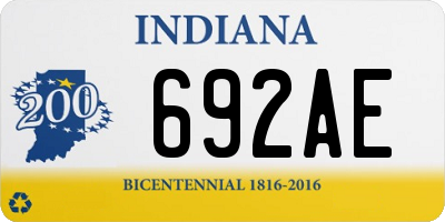 IN license plate 692AE