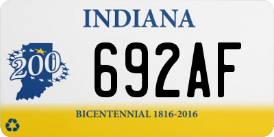 IN license plate 692AF