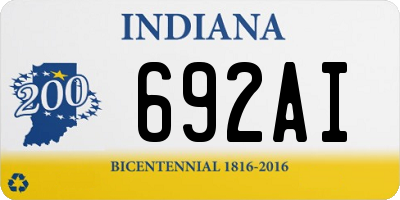 IN license plate 692AI