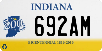 IN license plate 692AM